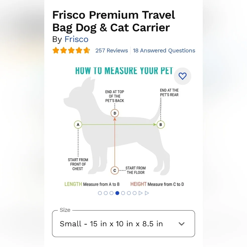Pet Carrier Travel Vet Etc Small Breed Cat or Dog